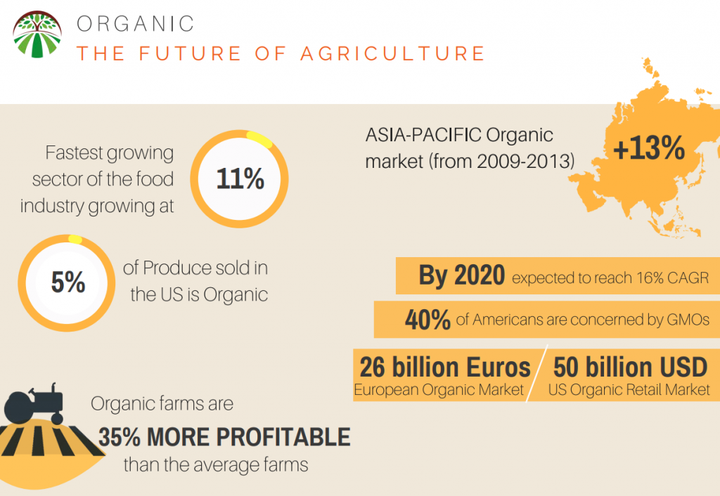 crecimiento agrícola orgánico