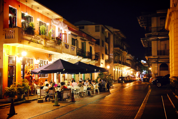 Historic architecture and colorful buildings in Casco Viejo Panama