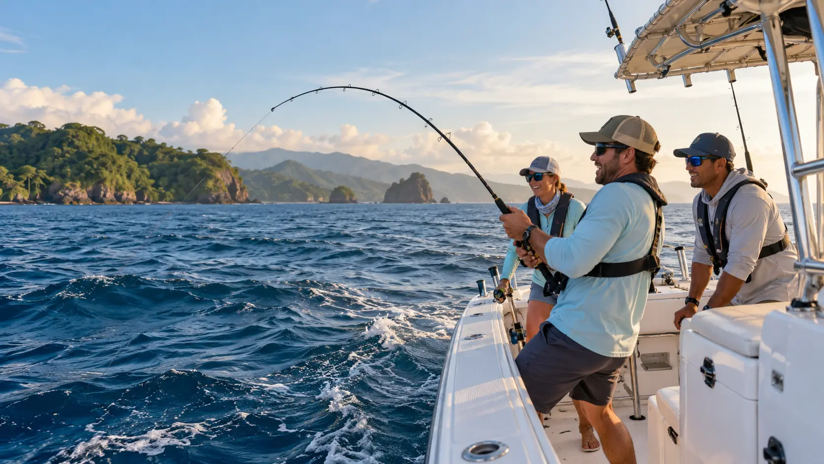 Panama fishing trip with a sport fishing boat on the Pacific coast